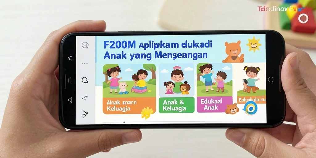 Antarmuka F200M yang cerah dan interaktif untuk belajar.