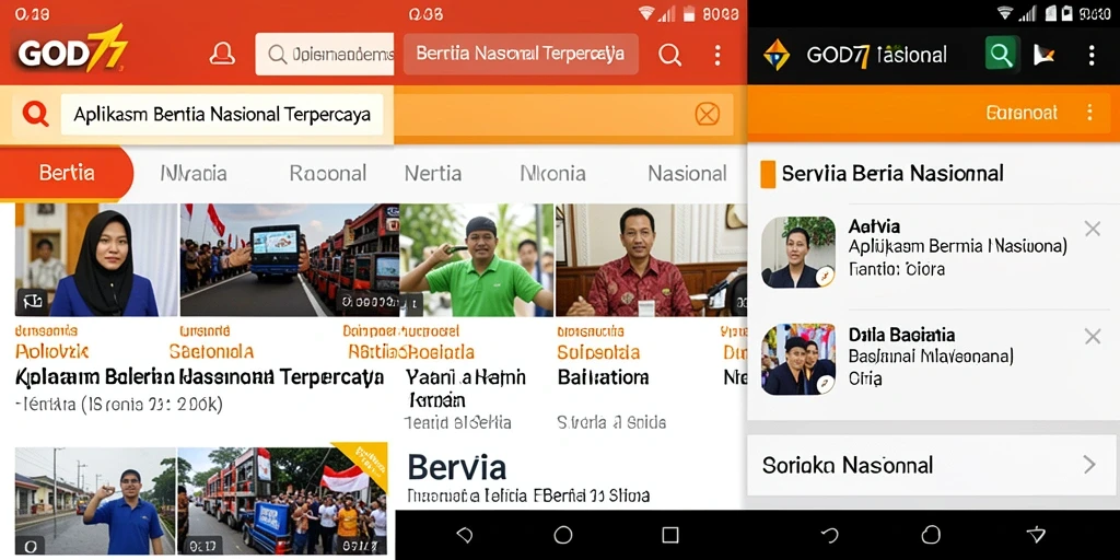 Tampilan antarmuka aplikasi Berita Nasional GOD77 yang mudah digunakan.
