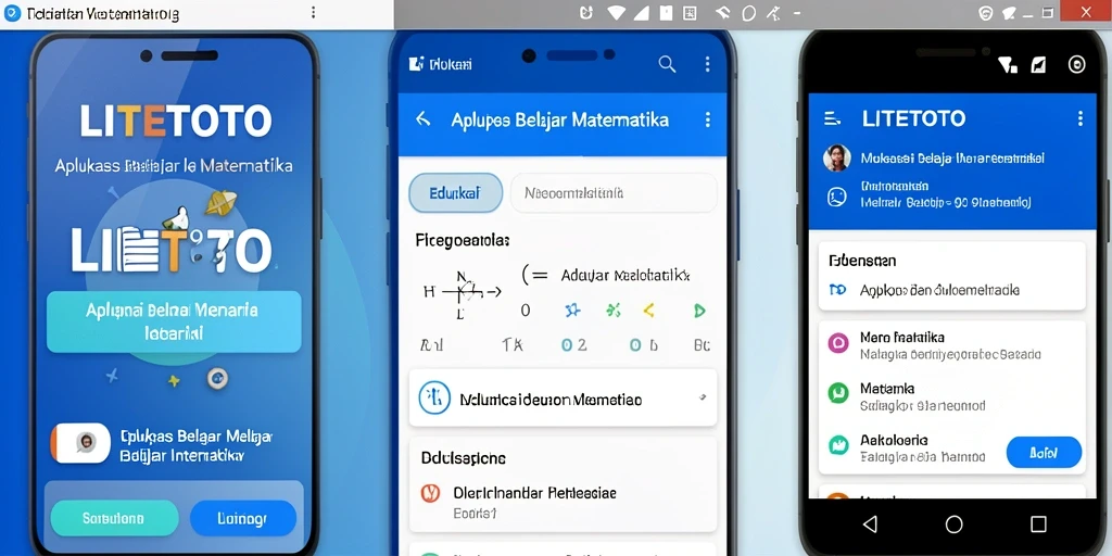 Antarmuka LITETOTO yang interaktif dan menarik untuk belajar matematika.