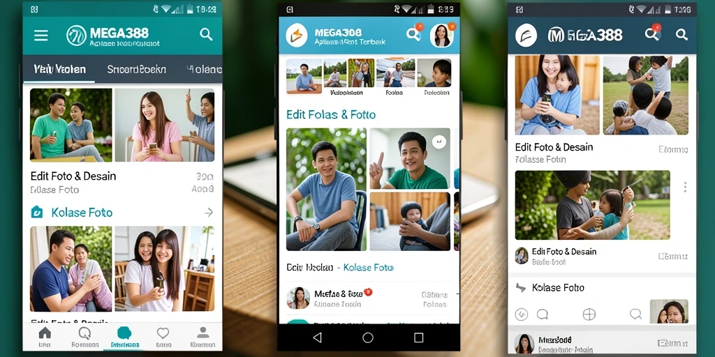 Tampilan antarmuka MEGA388 yang modern untuk Kolase Foto.