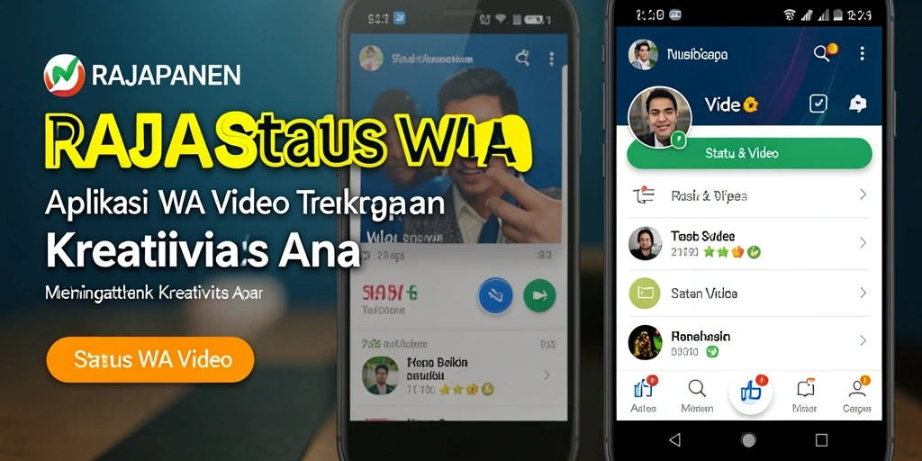 Antarmuka aplikasi RAJAPANEN menampilkan berbagai pilihan video status menarik.